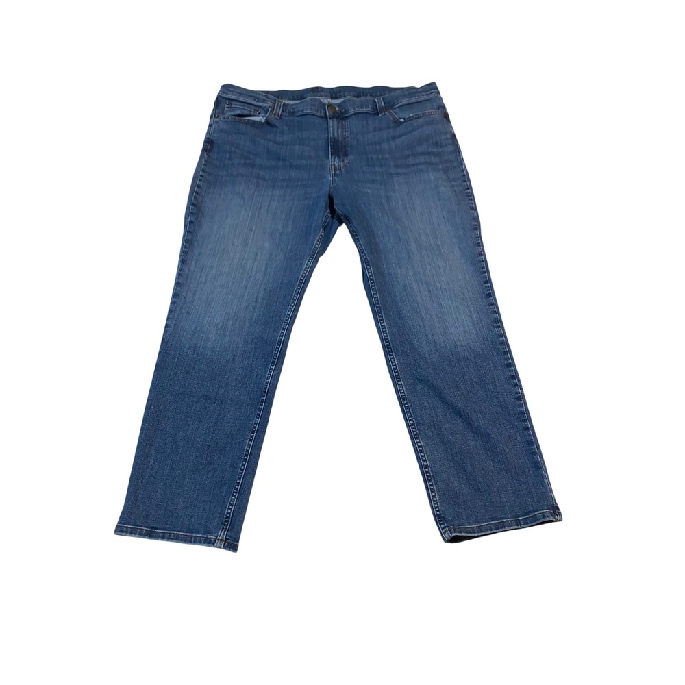 LL Bean 1912 Jeans Mens 42x29 Blue Denim Coolmax Tencel Stretch 507485